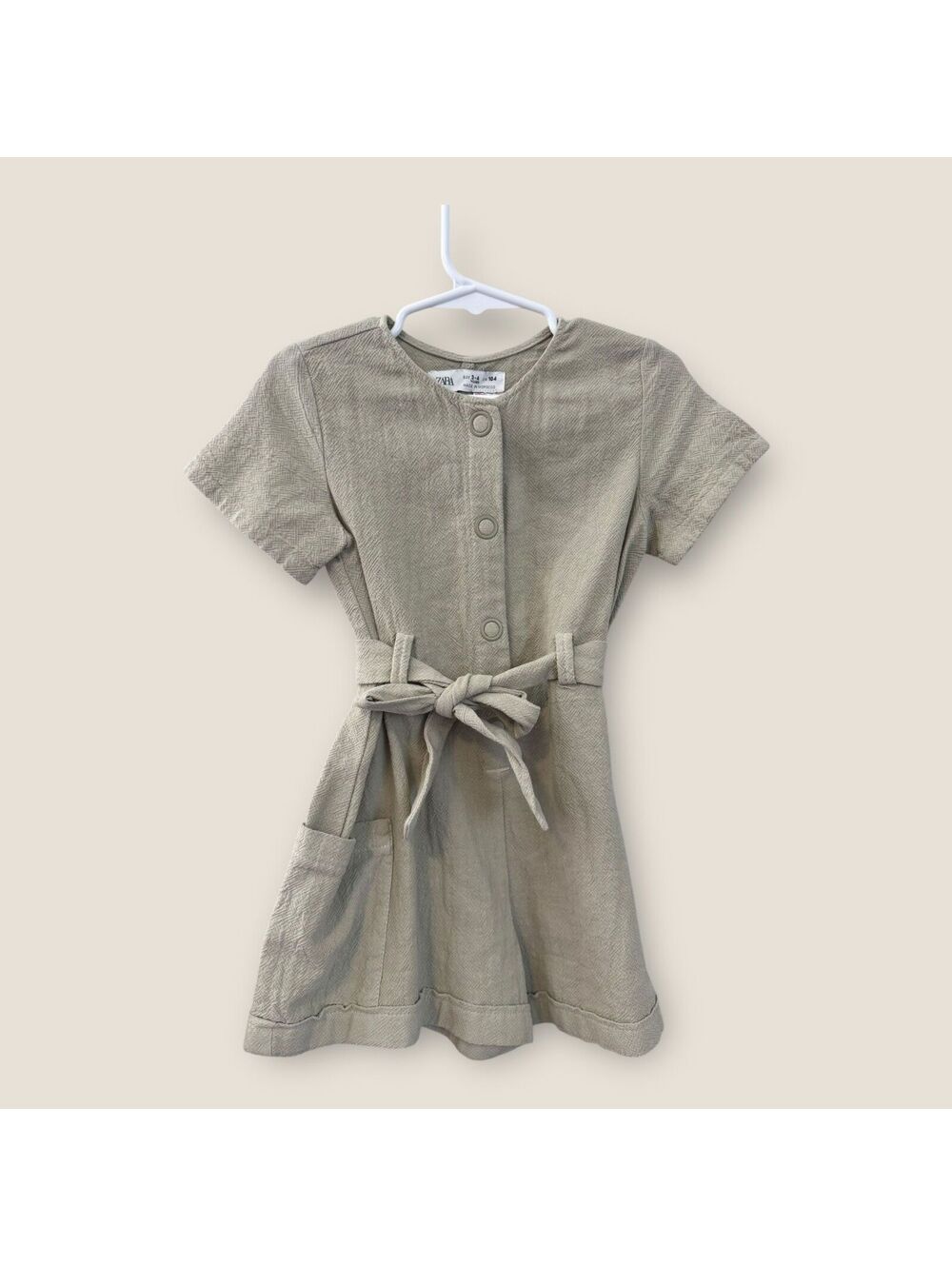 3/4 Zara Beige Romper VGUC